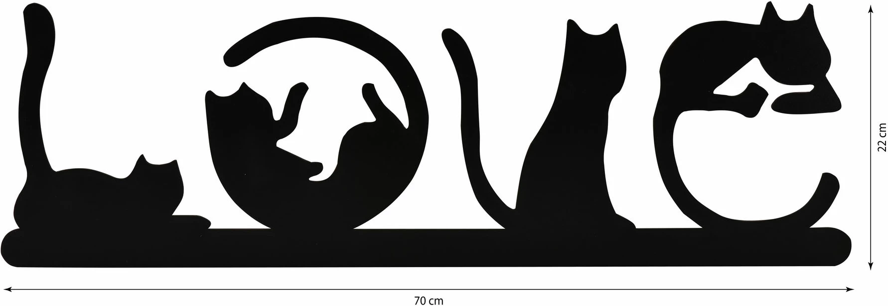 Dritë dekorative LED, Cat Love, ngjyrë kaltër