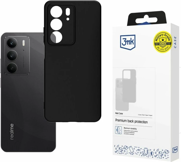 Kapak telefoni 3mk për Realme C75, i zi