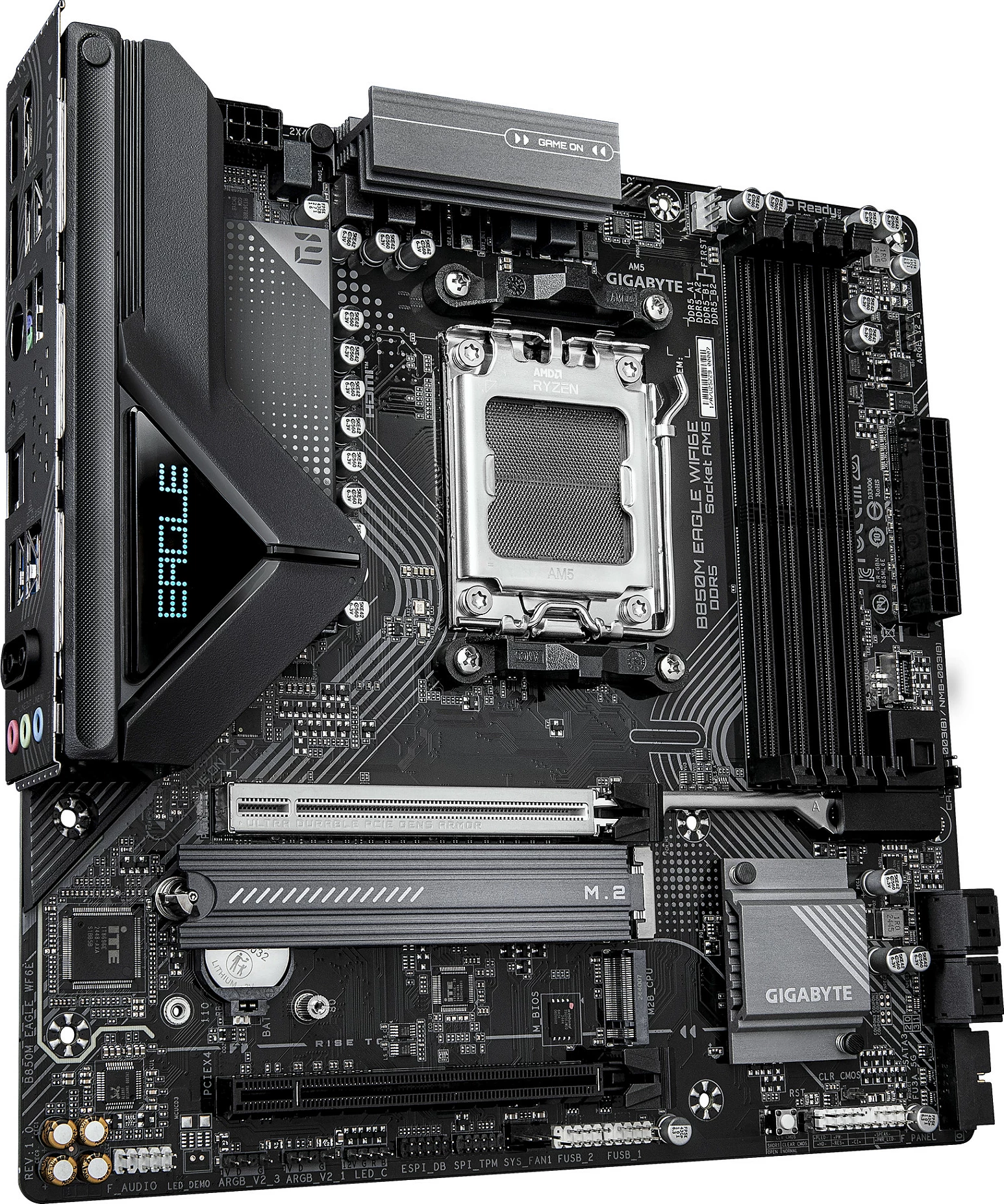 Pllakë amë Gigabyte B850M EAGLE WIFI6E, Socket AM5, micro ATX, DDR5, WiFi 6E, e zezë