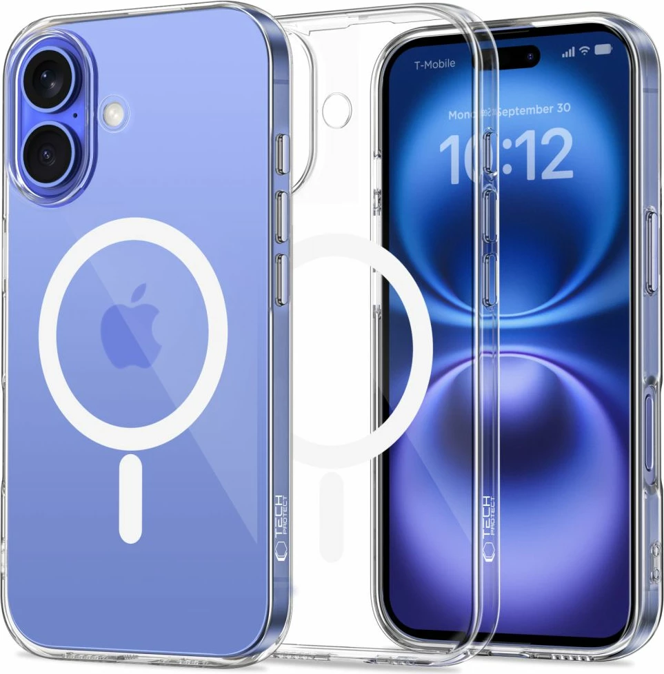Mbështjellës Tech-Protect FlexAir MagSafe për iPhone 16, Transparent