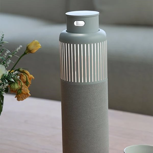 Altoparlant Bluetooth HiFuture Wedge 40W, Bluetooth 5.3, me llampë leximi, AUX, IPX2, 2500mAh, argjend/bardhë