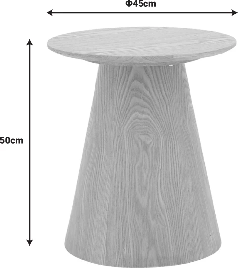 Tavolinë kafeje Kayano ngjyrë natyrale MDF D45x50cm