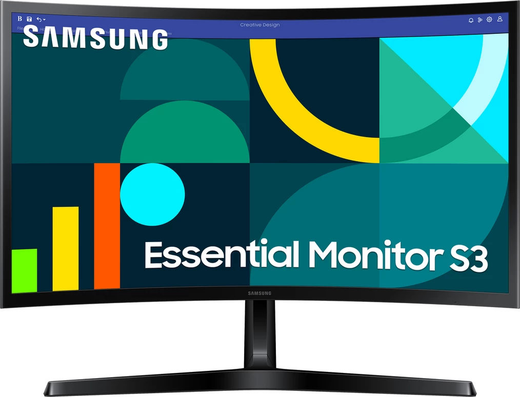 Monitor Samsung S24D366GAU LS24D366GAUXEN 24 inç i lakuar, i zi