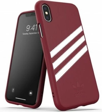 Mbështjellës Adidas OR Molded PU Suede për iPhone X/XS, Burgundy