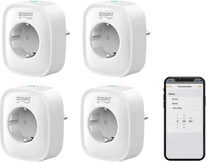 Prizë e mençur WiFi Gosund SP1, set 4 copë, Type F, e bardhë