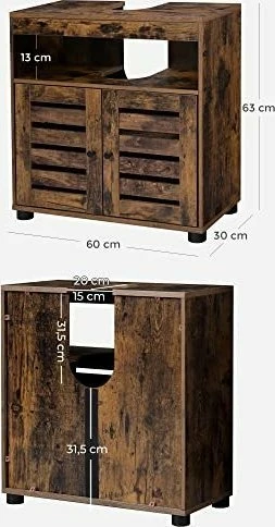 Kabinet nën lavaman Maximex LOFT 60 x 30 x 63 cm, kafe