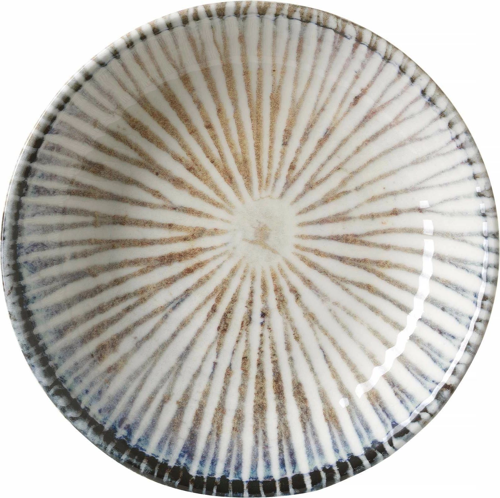 Tas coupe Fine Dine Ammonite 200 mm, porcelan i vitrified, gri-blu, set 6 copë