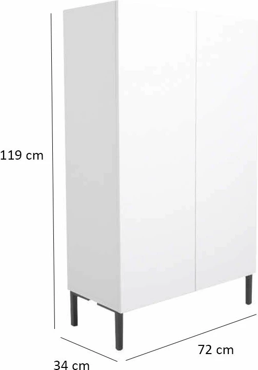 Dollap multifunksional Hanah Home, Shc-820-Dd-1, i bardhë