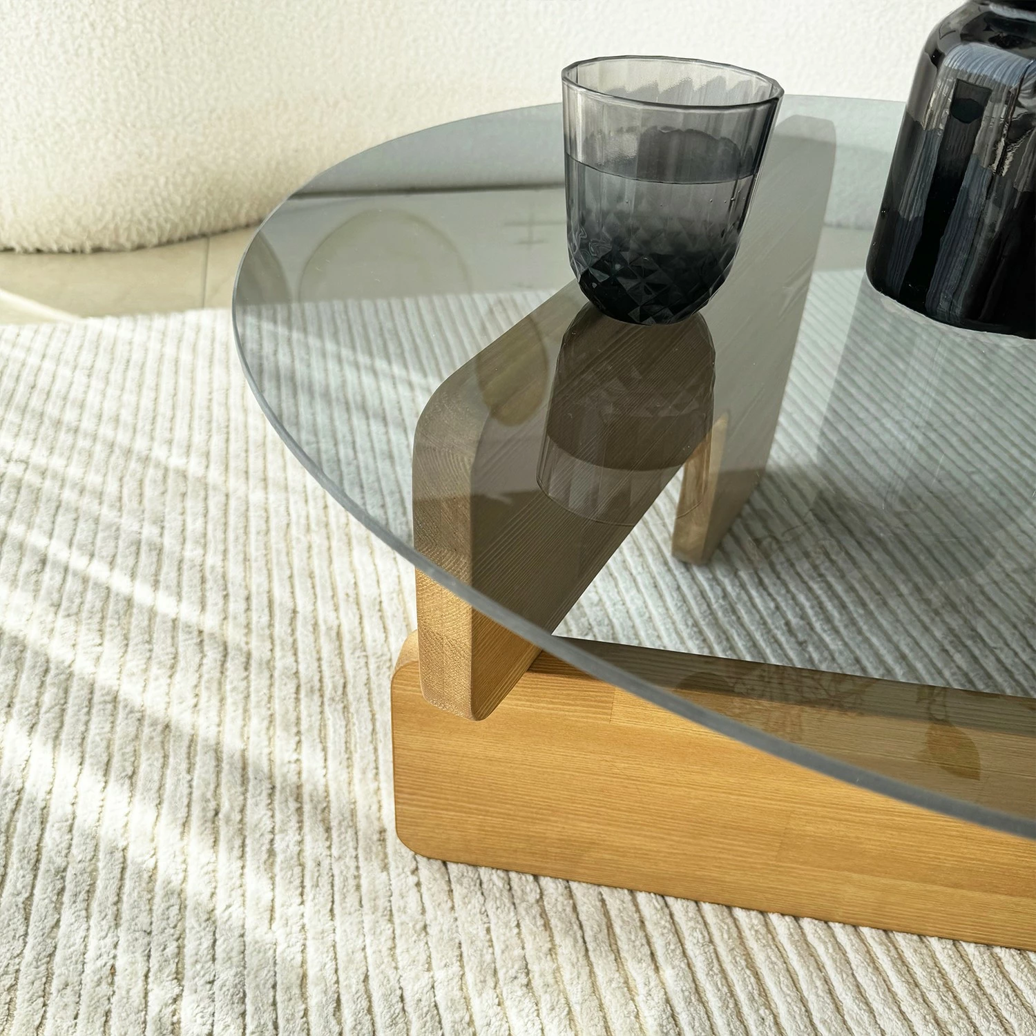 Tavolinë kafeje Skye Decor, Mia, lis dhe fume