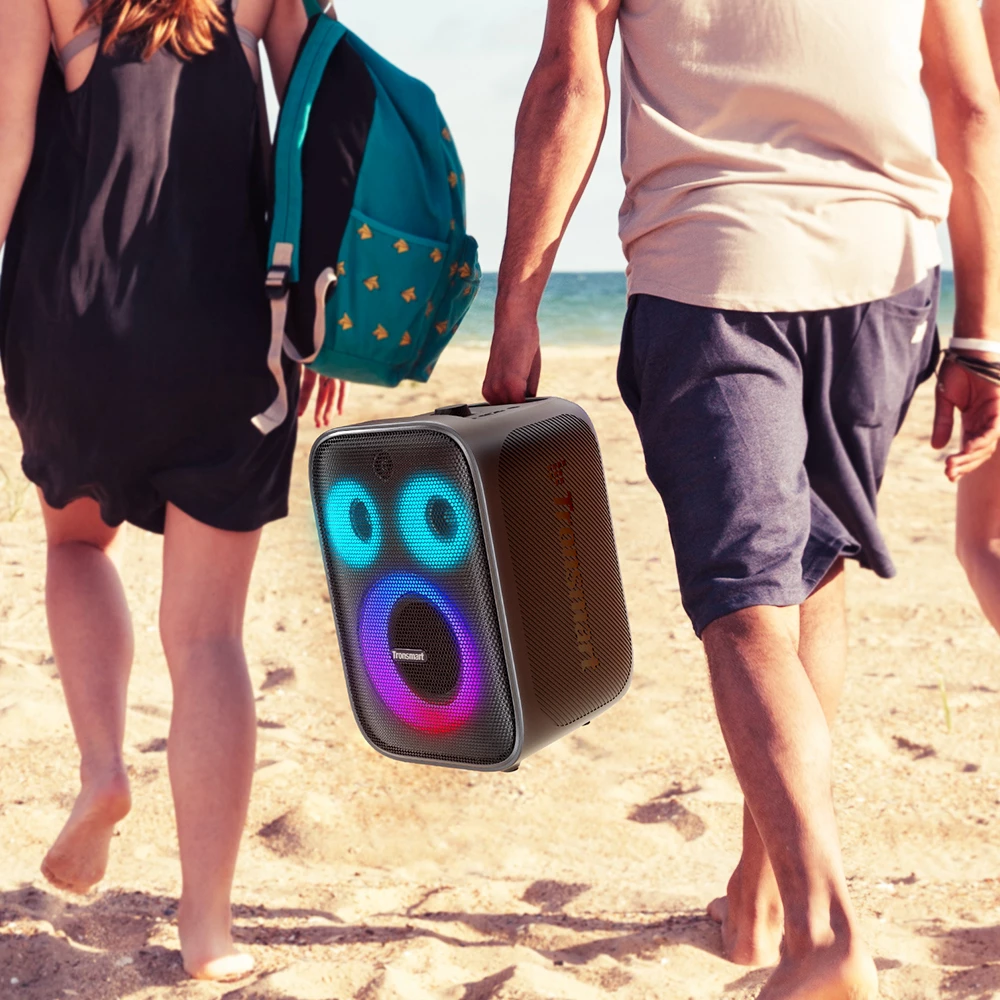 Altoparlant portativ Tronsmart Halo 200, 120W, me 2 mikrofonë wireless, i zi, set