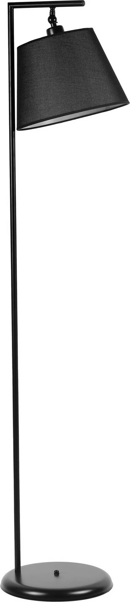 Llambë dyshemeje Opviq, dizajn modern, ngjyrë e zezë, abazhuri i zi