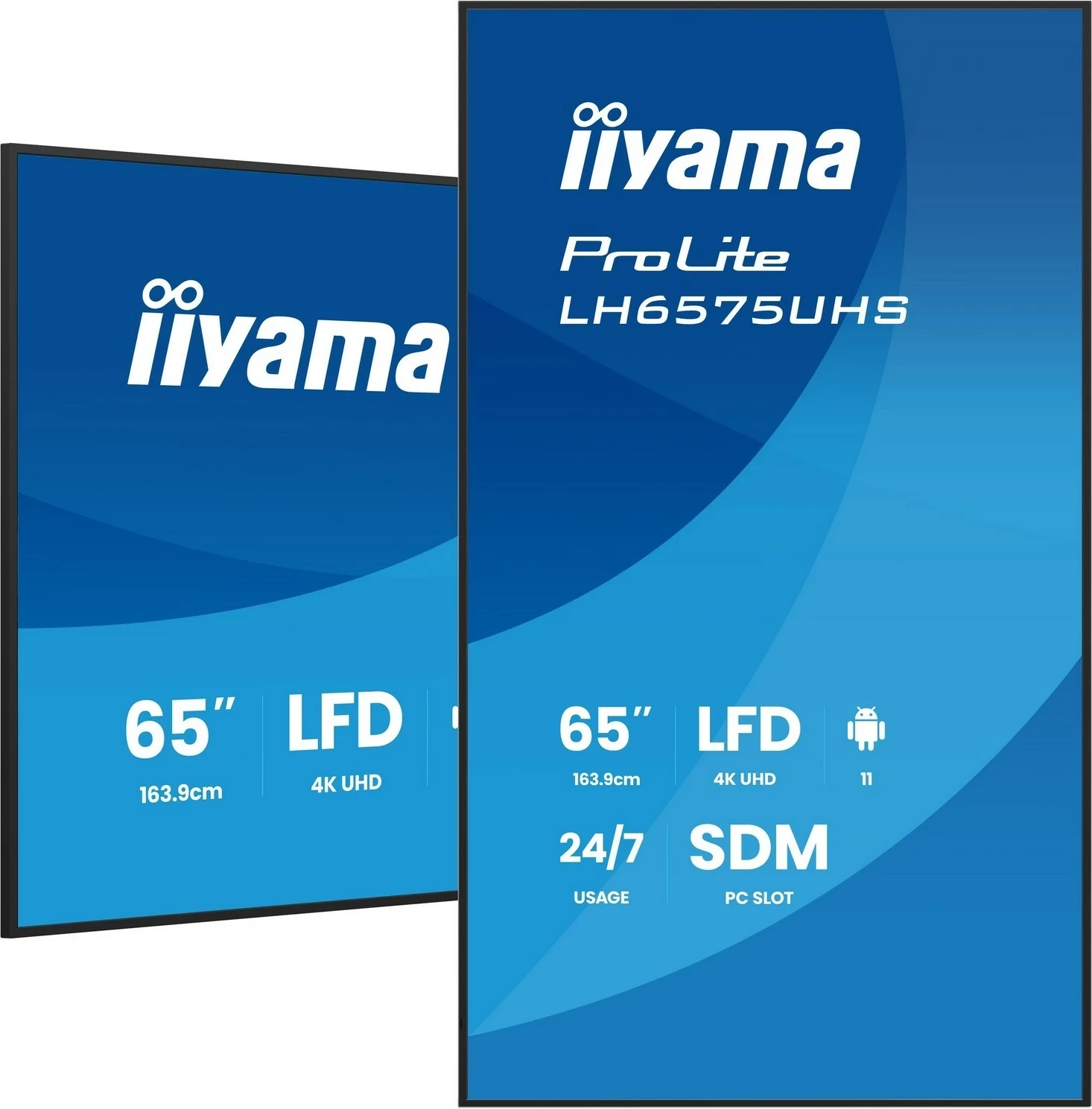 Monitor iiyama ProLite LH6575UHS-B2AG, 65 inç, 4K Ultra HD, IPS, LED, e zezë