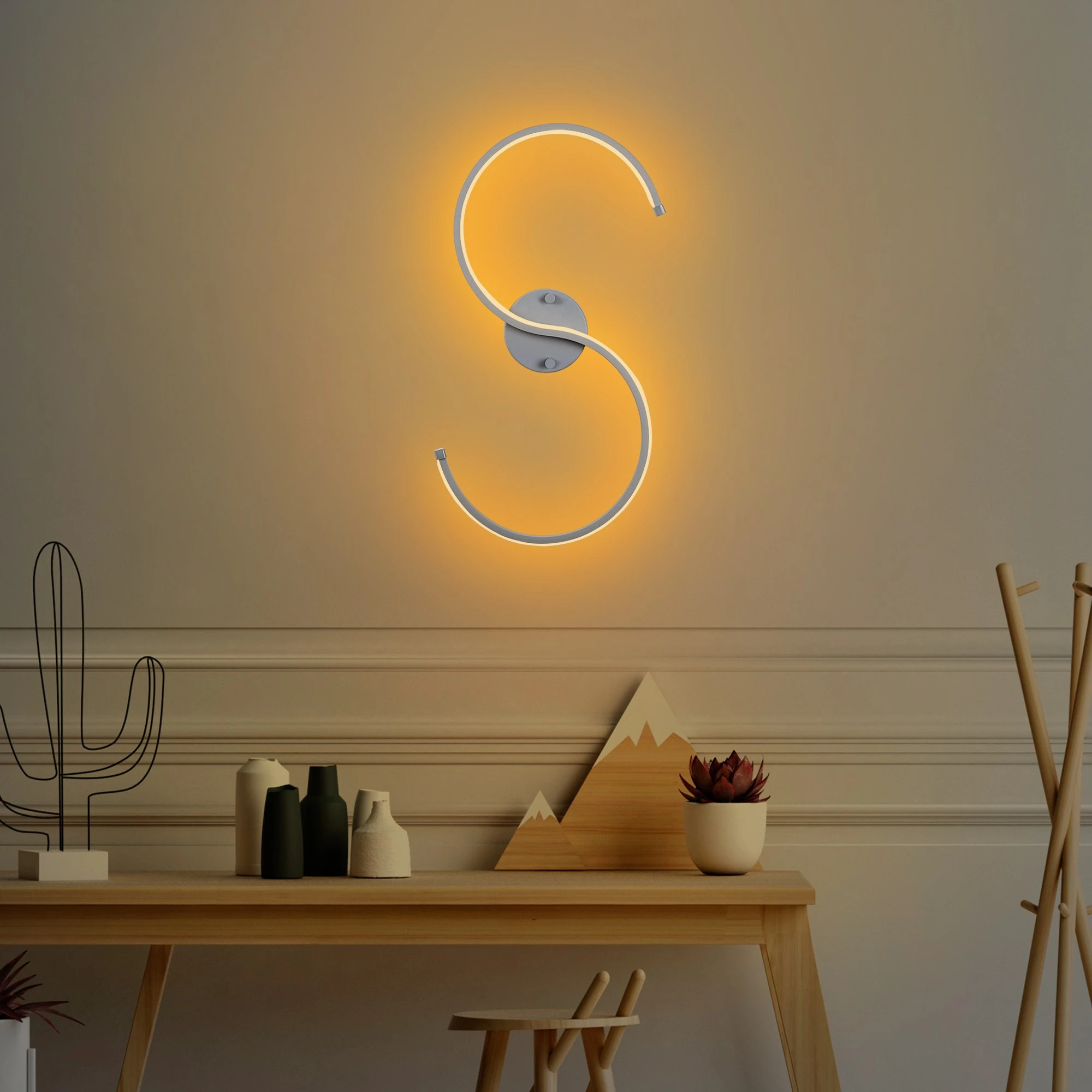 Llambë muri Opviq, Es - 13582, krom, LED, 25x56x5cm