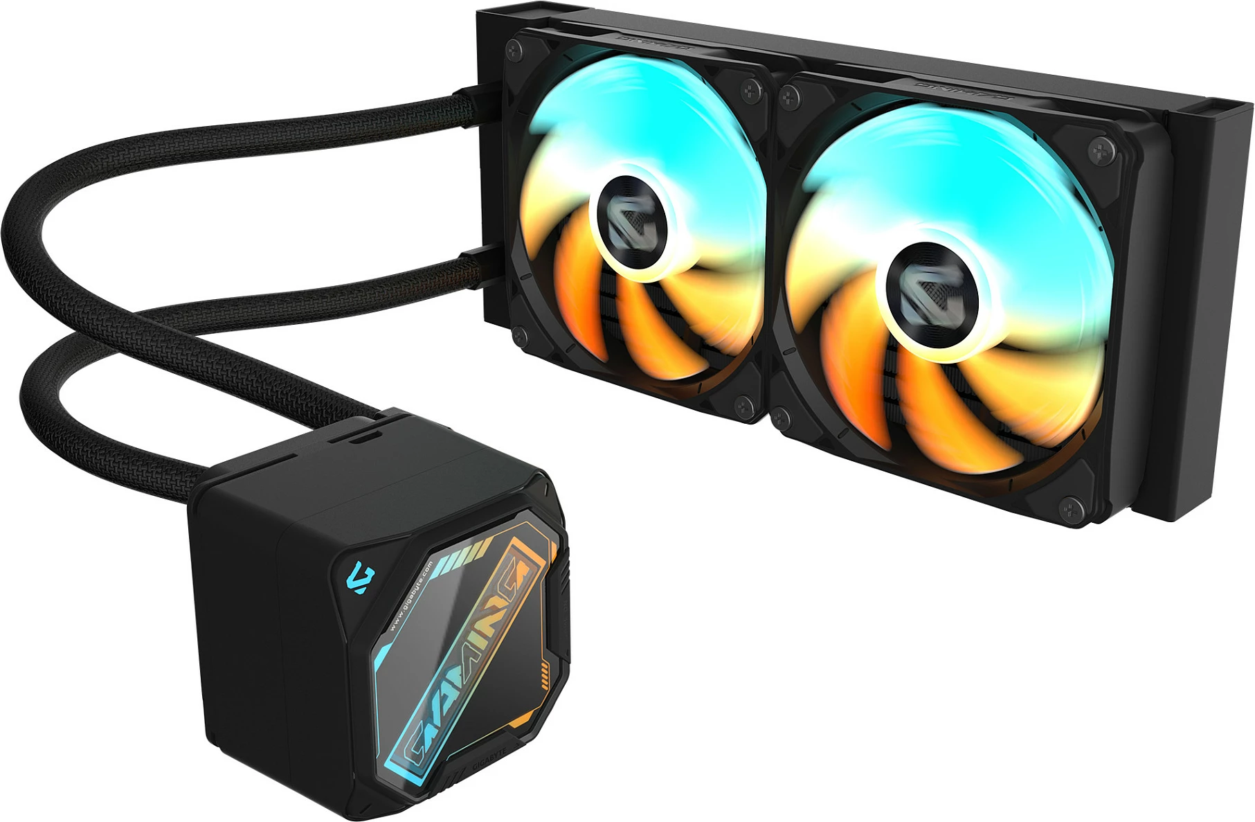 Ftohës lëngshëm AiO për CPU Gigabyte GAMING 240, radiator 240mm, RGB, i zi