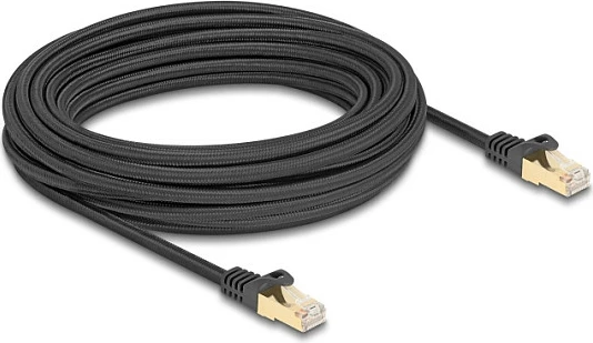 Kabllo rrjeti DeLOCK Cat6a S/FTP RJ45 10m, e zezë