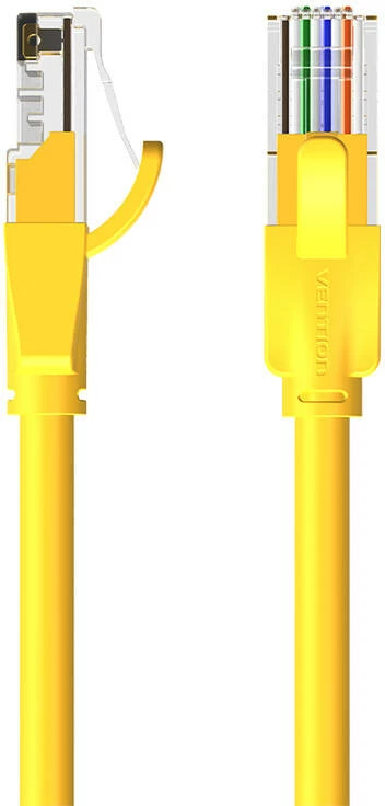 Kabllo rrjeti Vention IBEYF, UTP CAT6, 1m, RJ45, e verdhë