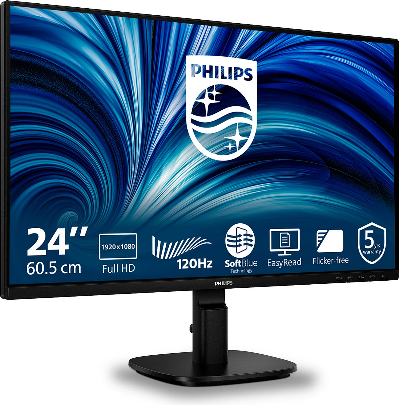 Monitor Philips 2000 Series 24B2N2200/00, 23.8", Full HD 120Hz, LCD, i zi