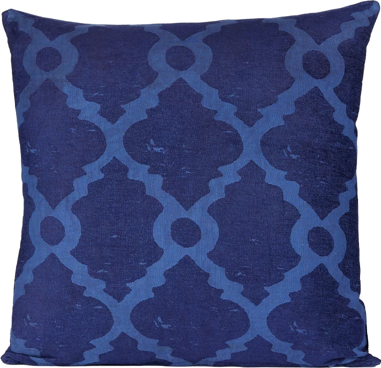 Jastëk dekorativ Blueberry B, kadife pambuku, blu, 50x50cm