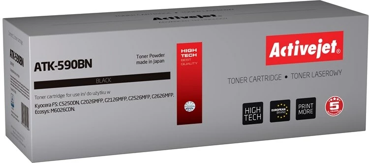 Toner zëvendësues Activejet ATK-590BN për printer Kyocera, 7000 faqe, i zi