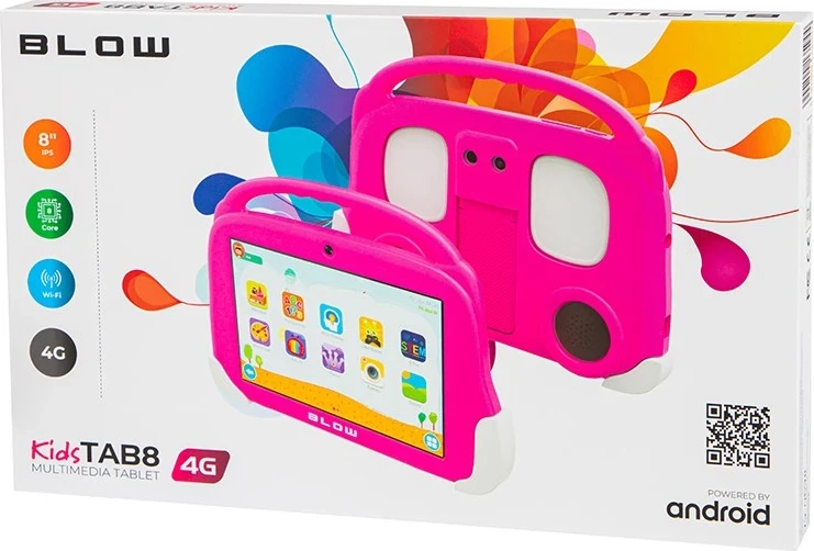 Tablet për fëmijë KidsTAB8 Blow, 8", 4+64GB, rozë