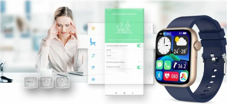 Smartwatch për femra Gravity, e zezë