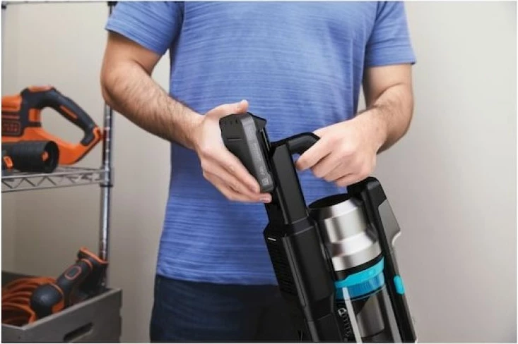 Fshesë me bateri BLACK+DECKER BSV520BRB-QW, e kaltër