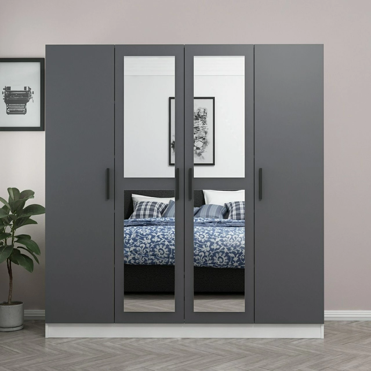 Dollap Skye Decor, anthracite, 180x210x52cm