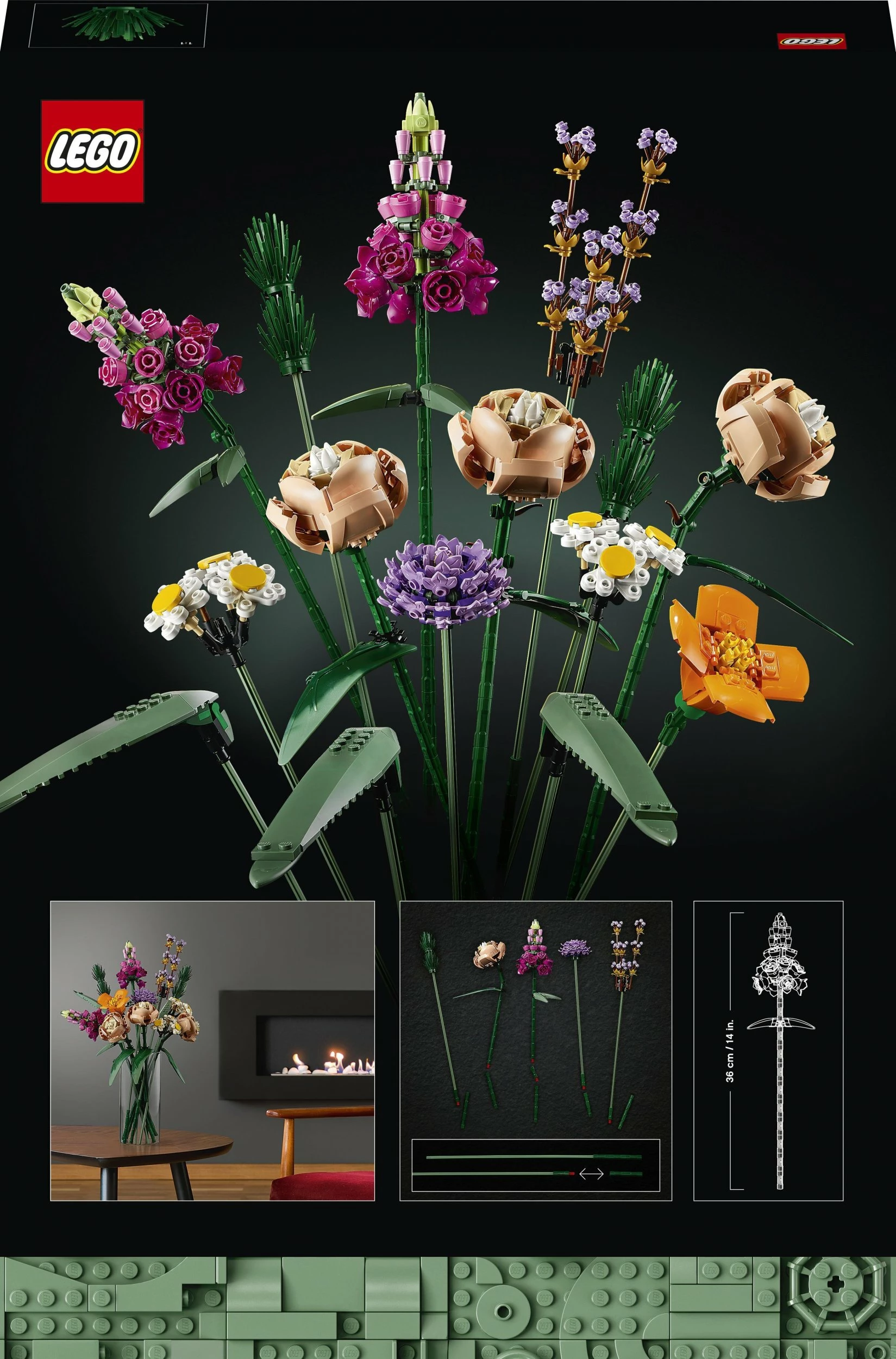 Set LEGO Icons Bouquet of Flowers 10280, 756 copë, 18+