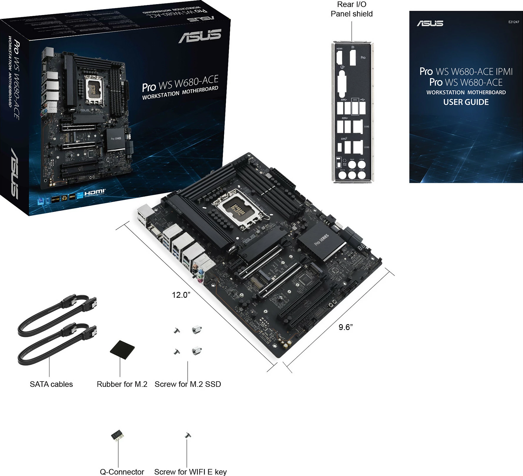 Pllakë amë ASUS PRO WS W680-ACE, LGA 1700, DDR5, ATX, 128GB