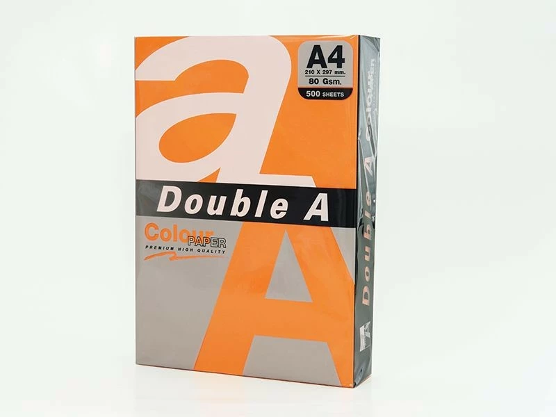 Double A Leter Me Ngjyre A4 80Gr Saffron 100Fl