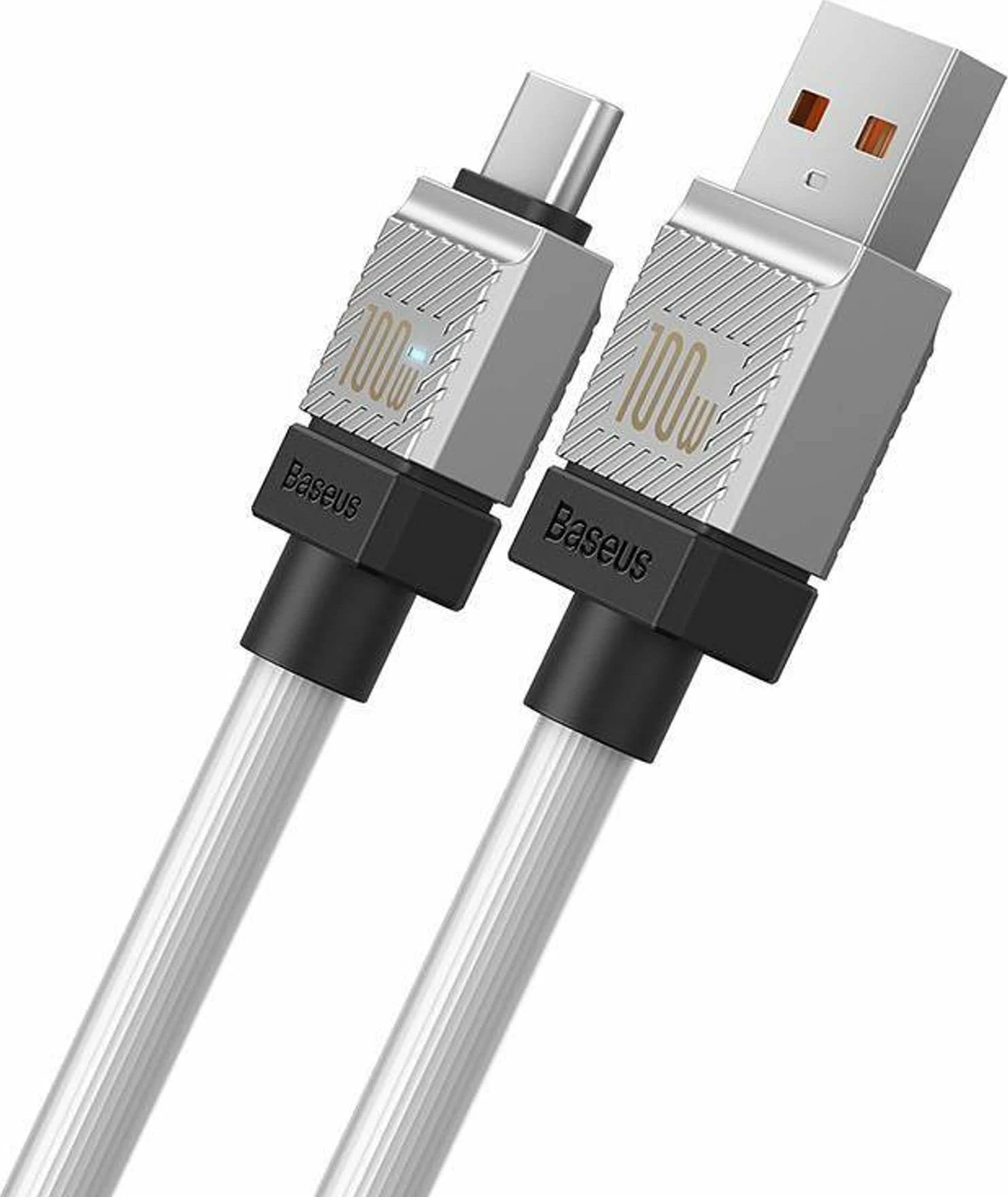 Kablë Baseus CAKW000702 USB-A në USB-C 2 m 100 W, e bardhë