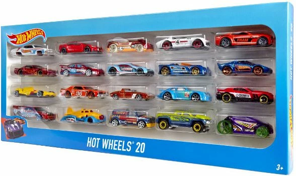 Set veturash lodër Hot Wheels 20-pack H7045, 1:64, metal, multikolor