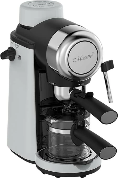 Aparat kafeje me presion Feel-Maestro MR-410, 800W, 3.5 bar, 240 ml, me spumatore qumështi, bardh e zi