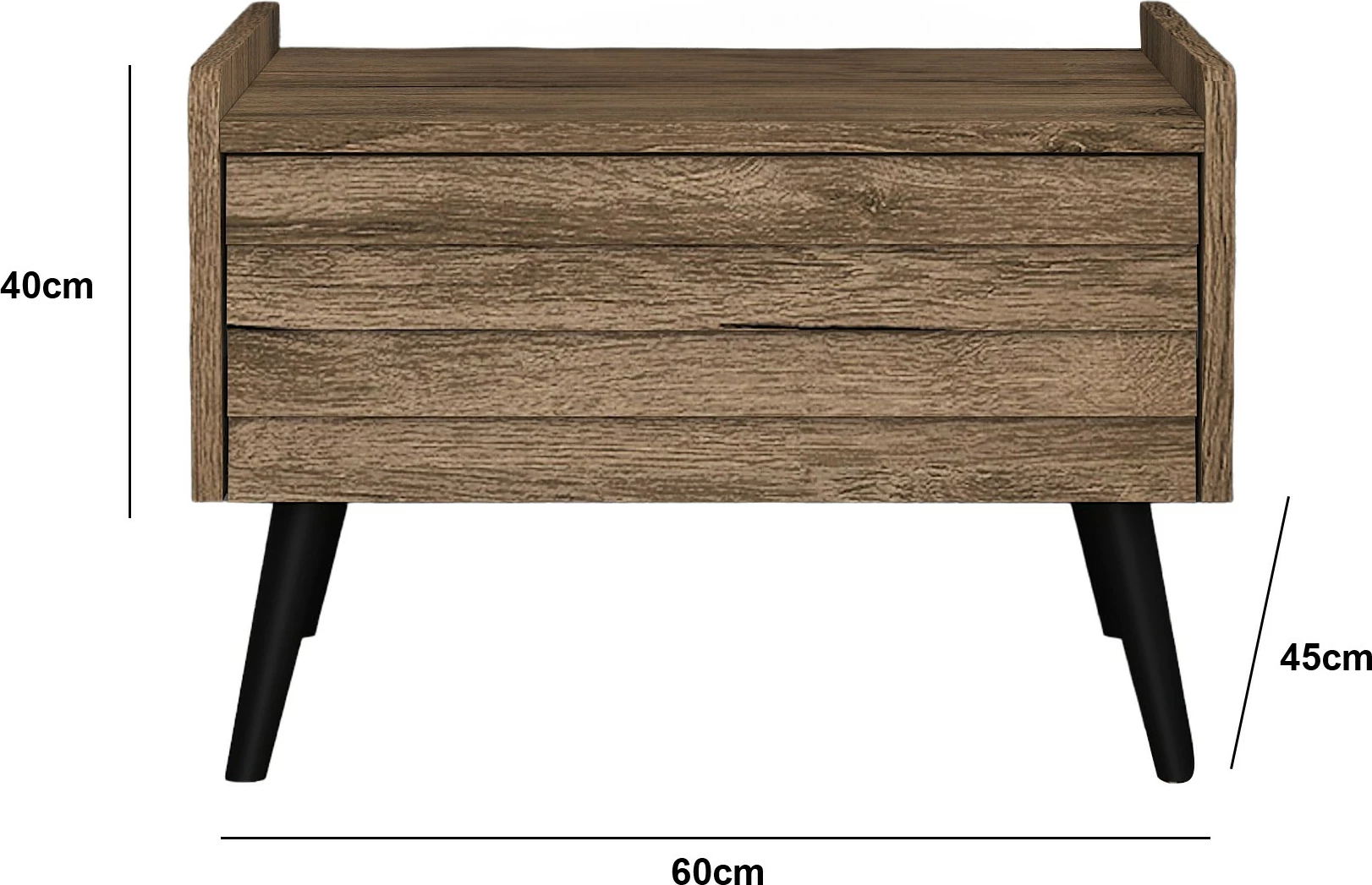 Komodinë Hanah Home, FRN-7008, ngjyrë arre