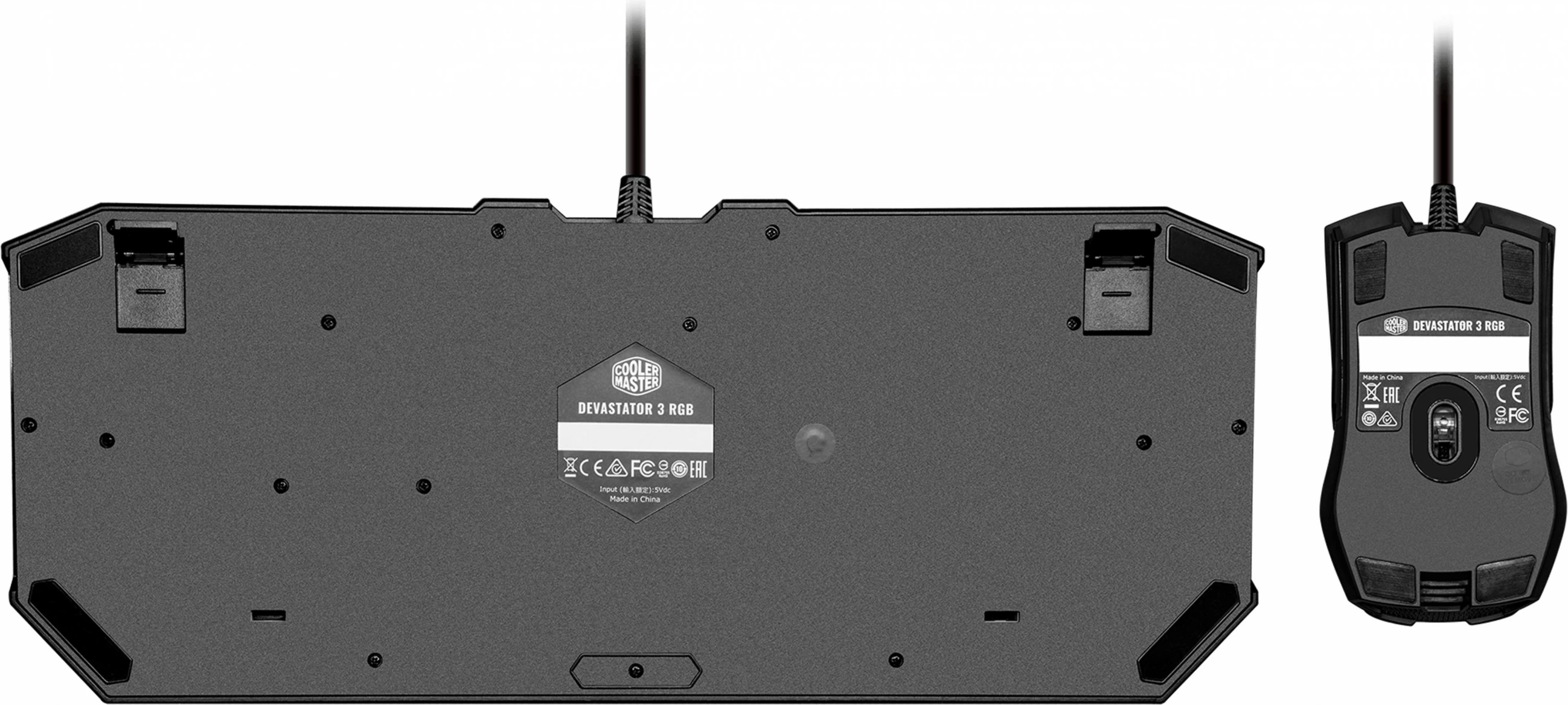 Set tastierë dhe maus Cooler Master Devastator 3 RGB, QWERTZ, USB, Membranë, i zi