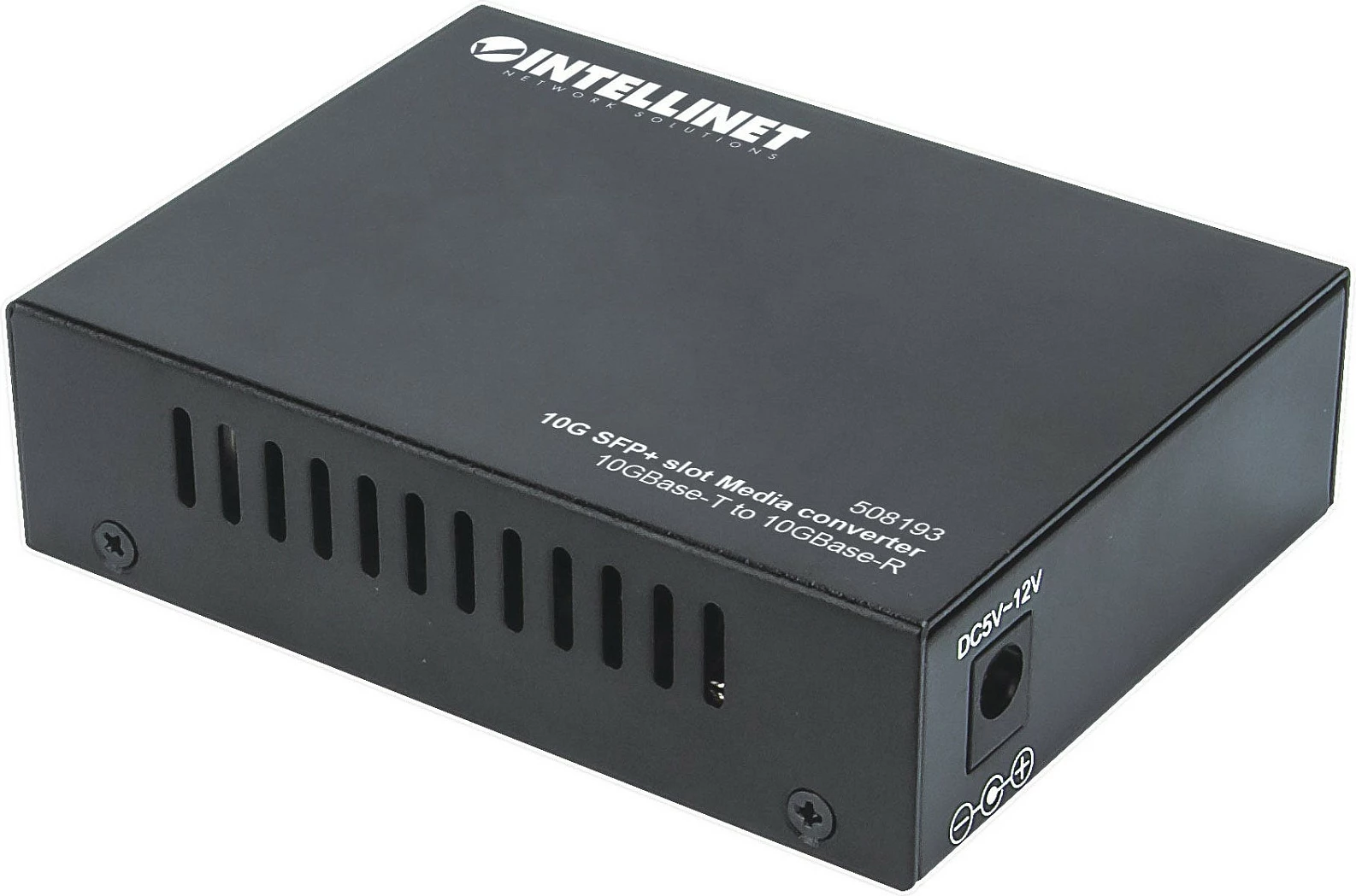 Konvertues media Intellinet 10GBase-T në 10GBase-R, SFP+ + RJ45, 10 Gbps, i zi