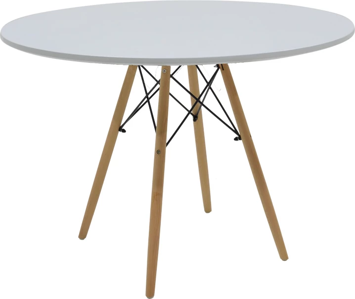 Tavolinë Julita, MDF, dru ahu natyral, e bardhë, D120x73cm