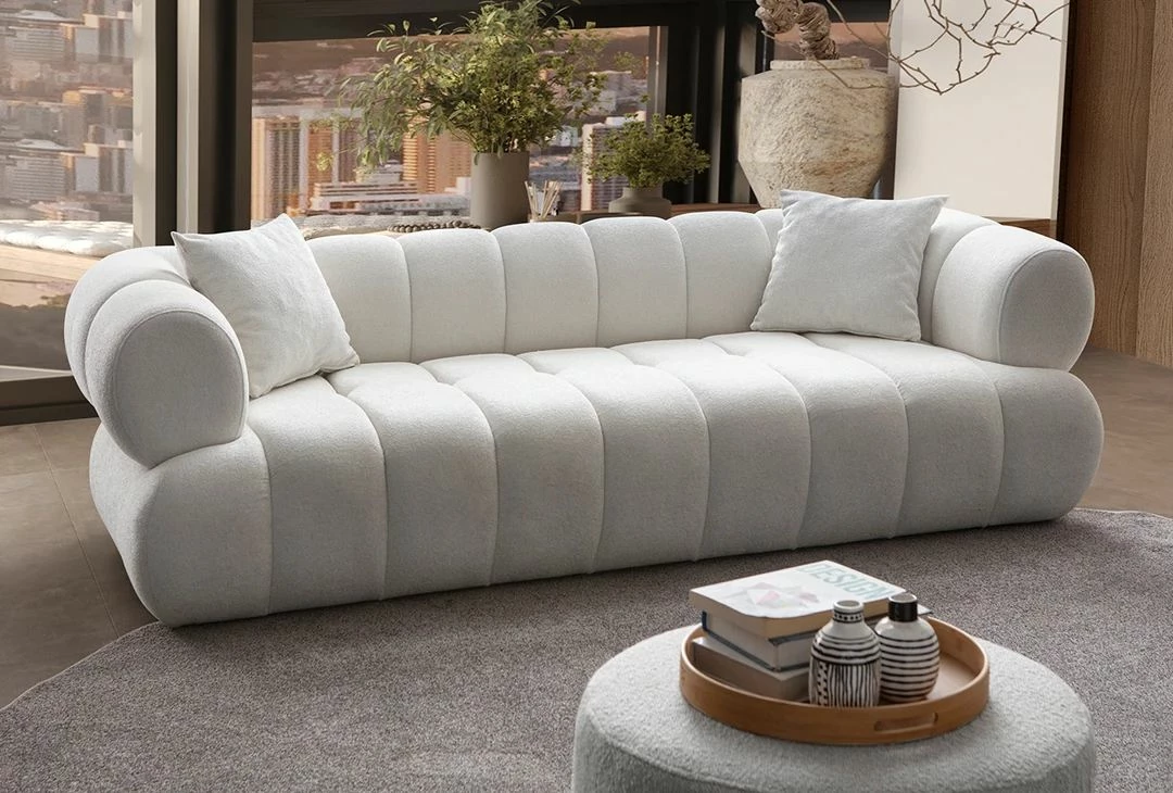 Divan treshe Petra, Atelier del Sofa, i bardhë