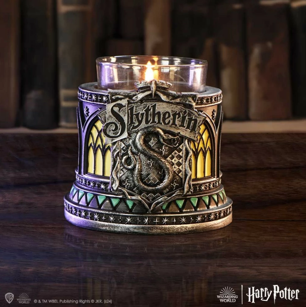 Mbajtëse qiriu NEMESIS NOW Harry Potter Slytherin Tea Light 8 cm, e zezë/jeshile