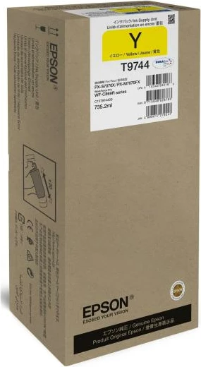 Kartush boje, Epson, T9744, 700 ml, XXL, origjinal, e verdhë