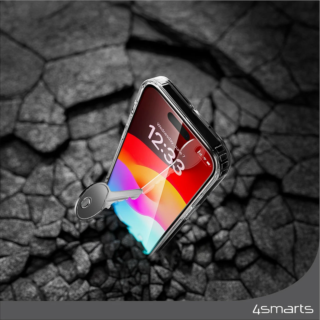 Mbështjellës 4smarts 540603, Apple, iPhone 15, 15.5 cm (6.1"), Transparent