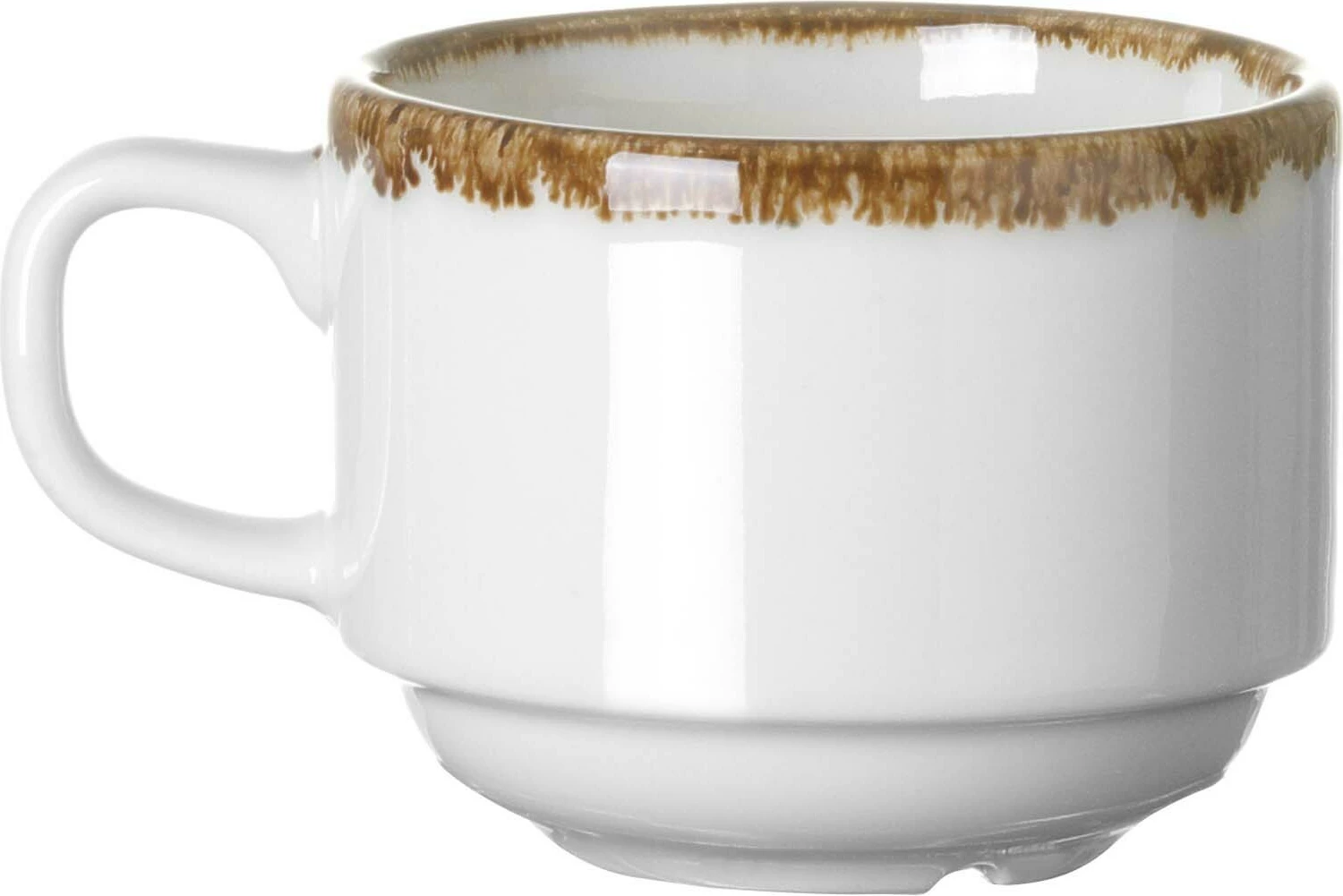 Filxhan kafe Fine Dine Vanilla 200ml, i stivueshëm, krem, set 6 copë