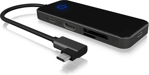 DockingStation RaidSonic ICY BOX IB-DK4050-CPD, USB 3.2 Gen 1 Type-C, 100 W, 10,100,1000 Mbit/s, Anthracite