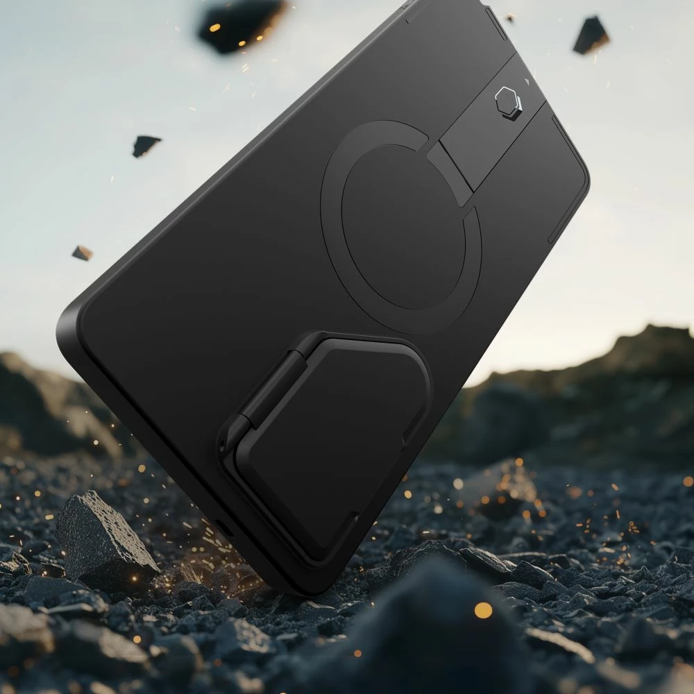 Mbështjellës Tech-Protect Kevlar Aura MagSafe për Samsung Galaxy S25 Ultra, Zi/Portokalli