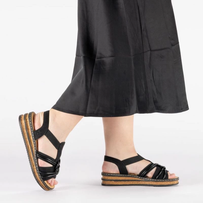 Sandale femrash Rieker 62969-00, të zeza [Madhësia: 40]