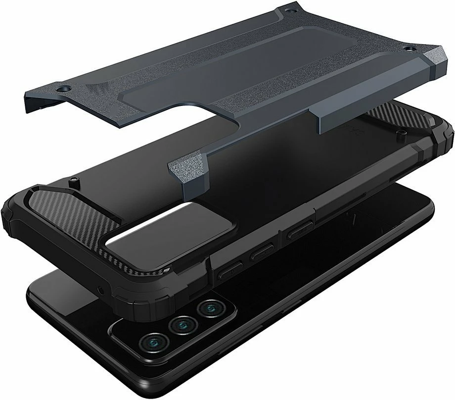 Mbështjellës Hurtel Hybrid Armor për Samsung Galaxy A72, Blu