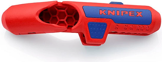 Vegël për zhveshje kabllosh Knipex ErgoStrip, plastikë, 165mm, kaltër/kuqe