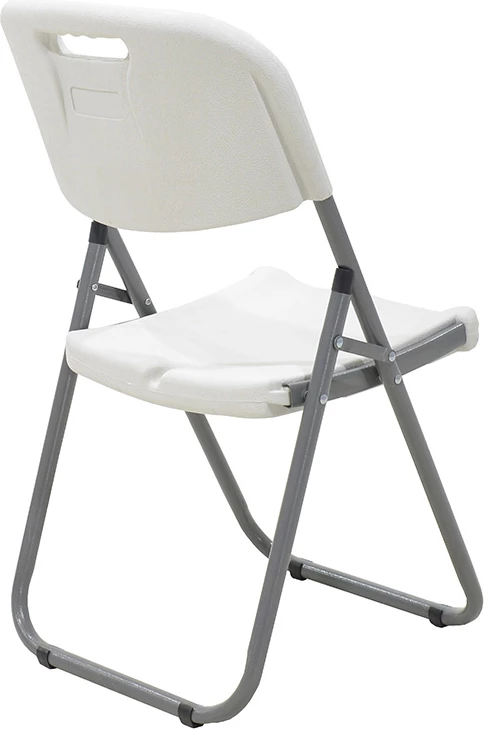 Karrige palosëse për kamping Edison me kornizë metalike dhe të përforcuar, ngjyrë bardhë, set 4 copë