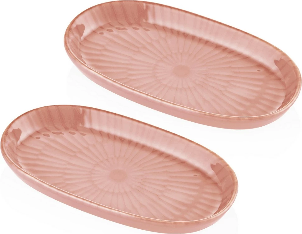 Pjatë servirëse Hermia NON0034, 10 x 17 x 4 cm, rozë