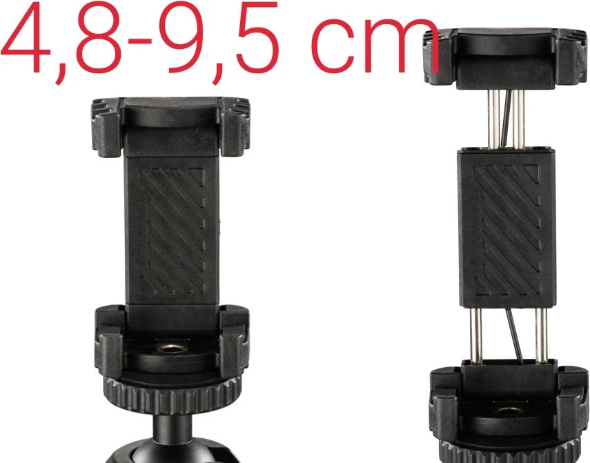 Tripod Hama Traveller Pro 105 për smartphone, GoPro dhe kamera, 105 cm, i zi